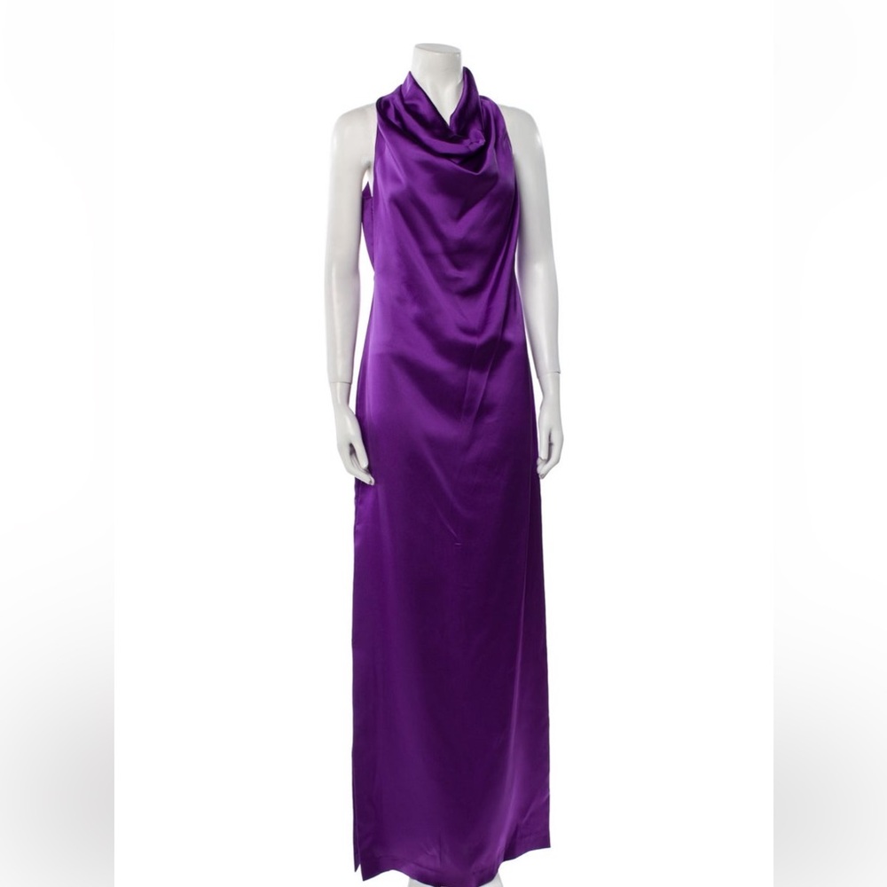 Badgley Mischka Purple Maxi Dress